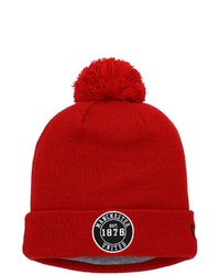 New Era Red Manchester United Patch Bobble Cuffed Knit Hat With Pom At Nordstrom