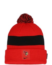 Nike Redwhite Illinois State Redbirds Sideline Team Cuffed Knit Hat With Pom At Nordstrom
