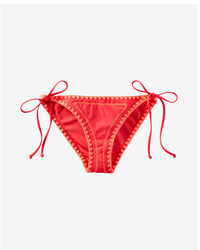 Red Embroidered Bikini Pant