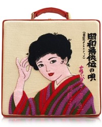 Olympia Le-Tan 7 Inch Kimono Lady Cotton Handbag