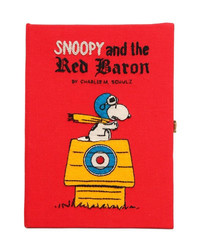 Olympia Le-Tan Snoopy Red Baron Embroidered Book Clutch