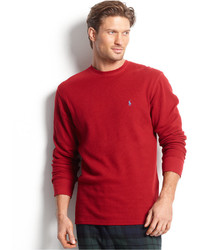 Polo Ralph Lauren Loungewear Big And Tall Long Sleeve Crew Neck Waffle Thermal Top