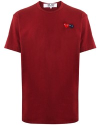 Comme Des Garcons Play Comme Des Garons Play Double Heart Appliqud T Shirt