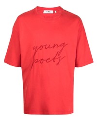 YOUNG POETS Embroidered Logo Crew Neck T Shirt