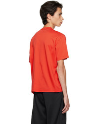 Lanvin Red Embroidered T Shirt