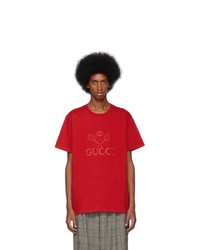 Gucci Red Oversized Tennis Club T Shirt