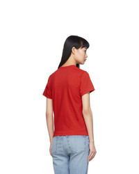 Comme Des Garcons Play Red Twin Heart T Shirt