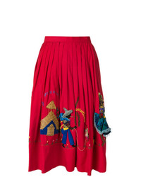 William Vintage Haitian People Embroidery Skirt