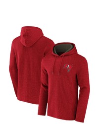 NFL X DARIUS RUCKE R Collection By Fanatics Heathered Red Tampa Bay Buccaneers Waffle Knit Pullover Hoodie In Heather Red At Nordstrom