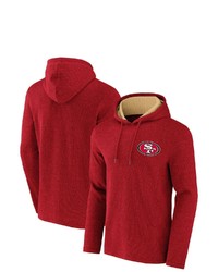 NFL X DARIUS RUCKE R Collection By Fanatics Heathered Scarlet San Francisco 49ers Waffle Knit Pullover Hoodie