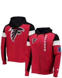 STARTE R Redblack Atlanta Falcons Logo Extreme Full Zip Hoodie At Nordstrom