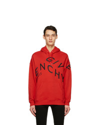 Givenchy Red Big Embroidered Refracted Hoodie