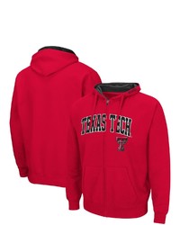 Colosseum Red Texas Tech Red Raiders Arch Logo 30 Full Zip Hoodie At Nordstrom