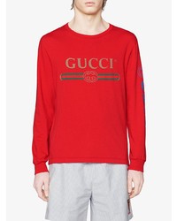 Gucci Logo T Shirt With Dragon