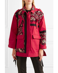 REDVALENTINO Oversized Embroidered Cotton Twill Jacket