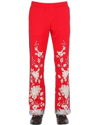 Gucci Floral Embroidered Techno Jersey Pants