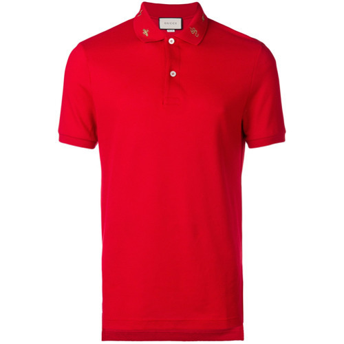 Gucci Embroidered Collar Polo Shirt, $680 | Lookastic