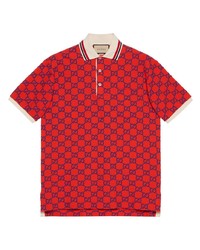 Gucci Gg Embroidery Cotton Polo Shirt
