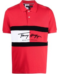 Tommy Hilfiger Panel Embroidered Logo Polo Shirt