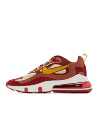 Nike Red And Yellow Air Max 270 React Sneakers