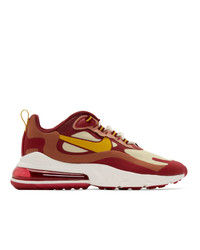 Nike Red And Yellow Air Max 270 React Sneakers