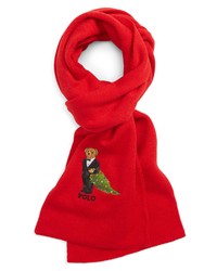 Red Embroidered Scarf