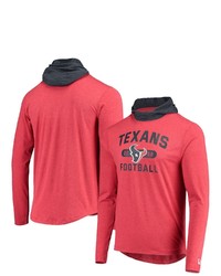 New Era Rednavy Houston Texans Active Block Hoodie Long Sleeve T Shirt