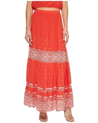 Nicole Miller La Plage By Kalina Embroidered Skirt Skirt
