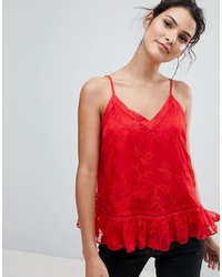 Forever New Embroidered Cami With Soft Peplem