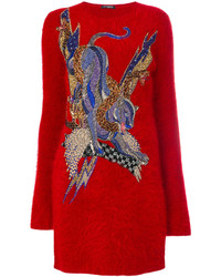 Balmain Embroidered Sweater Dress