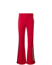 Red Embroidered Sweatpants