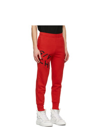 Givenchy Red Embroidered Refracted Lounge Pants