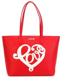 Red Embroidered Tote Bag