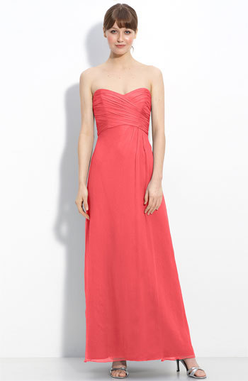 Amsale Strapless Crinkle Chiffon Gown, $310 | Nordstrom | Lookastic