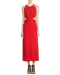 Fendi Ankle Length Dress With Cut Out Detail