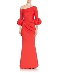 Jovani Asymmetrical Flared One Shoulder Gown