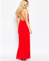 City Goddess One Shouder Maxi Dress With Cut Out Back And Thigh Split