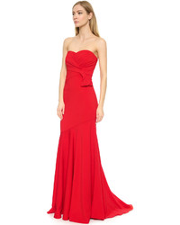 Badgley Mischka Collection Strapless Bow Gown