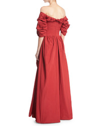 Brock Collection Dionne Off The Shoulder Taffeta Gown