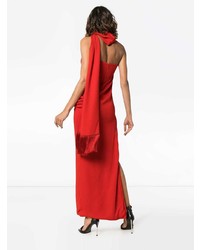 Versace Draped Side Slit Dress
