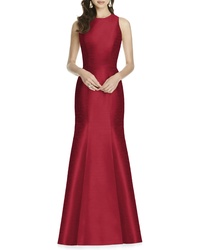 Alfred Sung Dupioni Trumpet Gown