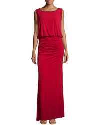Laundry by Shelli Segal Embellished Blouson Gown Aurora Red