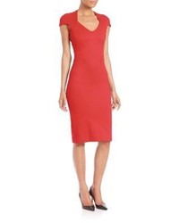 Zac Posen Fitted Cap Sleeve Dress