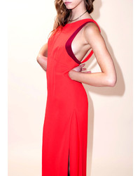 Galvan Backless Long Gown Red