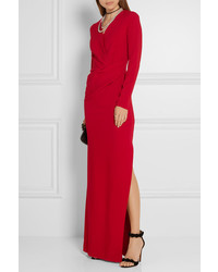 Lanvin Gathered Stretch Crepe Gown Fr34