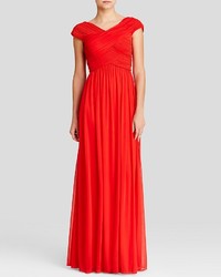 JS Collections Gown Cap Sleeve Pleated