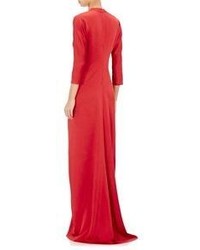 Hellessy Crepe Gown Red