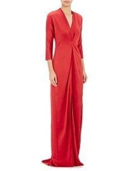 Hellessy Crepe Gown Red
