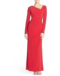 Vera Wang Jersey Fit Flare Gown