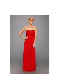 Jessica Simpson Twist Bust Maxi Gown Dress Red